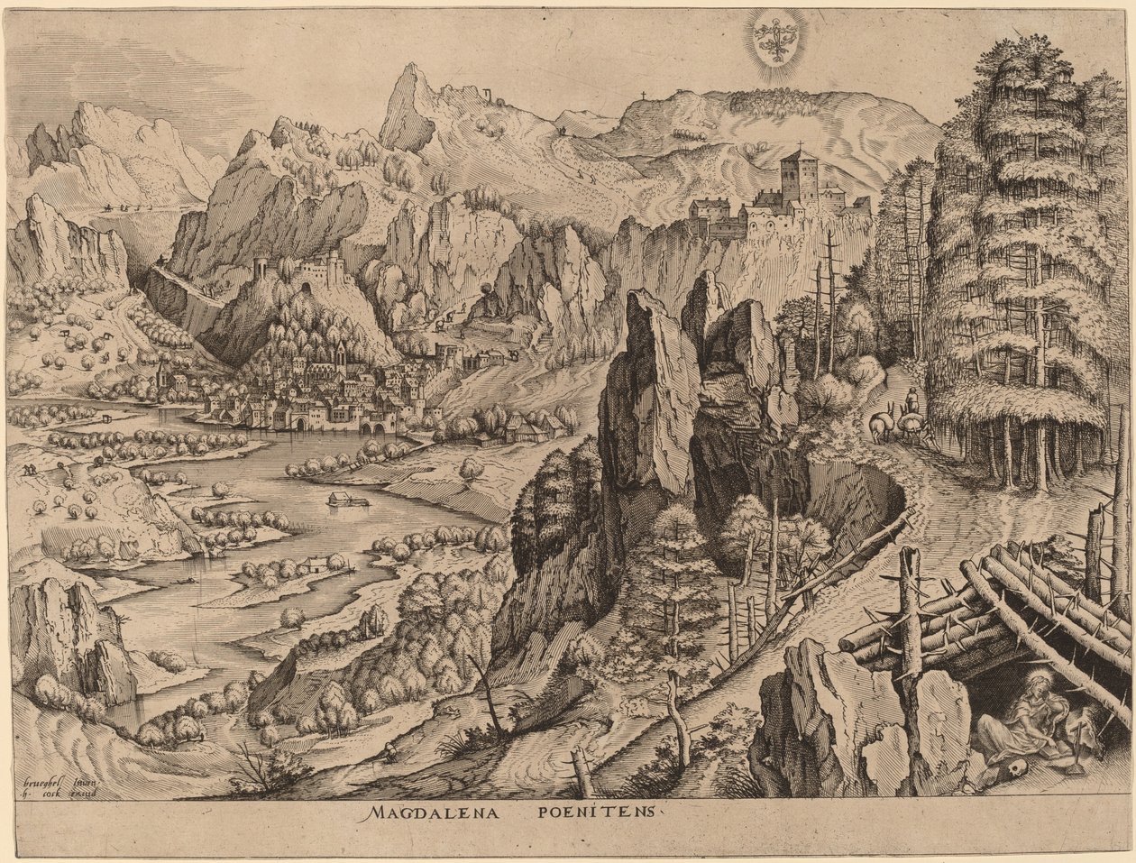 Den angrende Magdalena av Johannes and Lucas van Doetechum after Pieter Bruegel the Elder