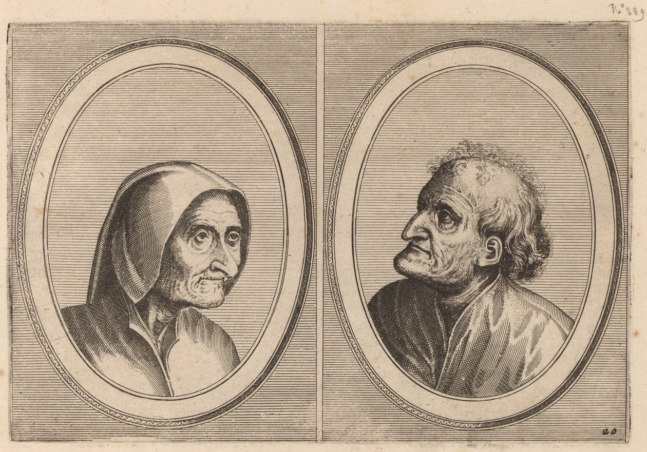 "Ritze Stijn" og "Schurckje Sonder-Baerdt" av Johannes and Lucas van Doetechum after Pieter Bruegel the Elder