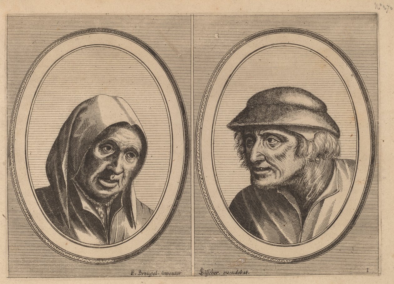 "Susanna Smuls" og "Leuye Joost" av Johannes and Lucas van Doetechum after Pieter Bruegel the Elder