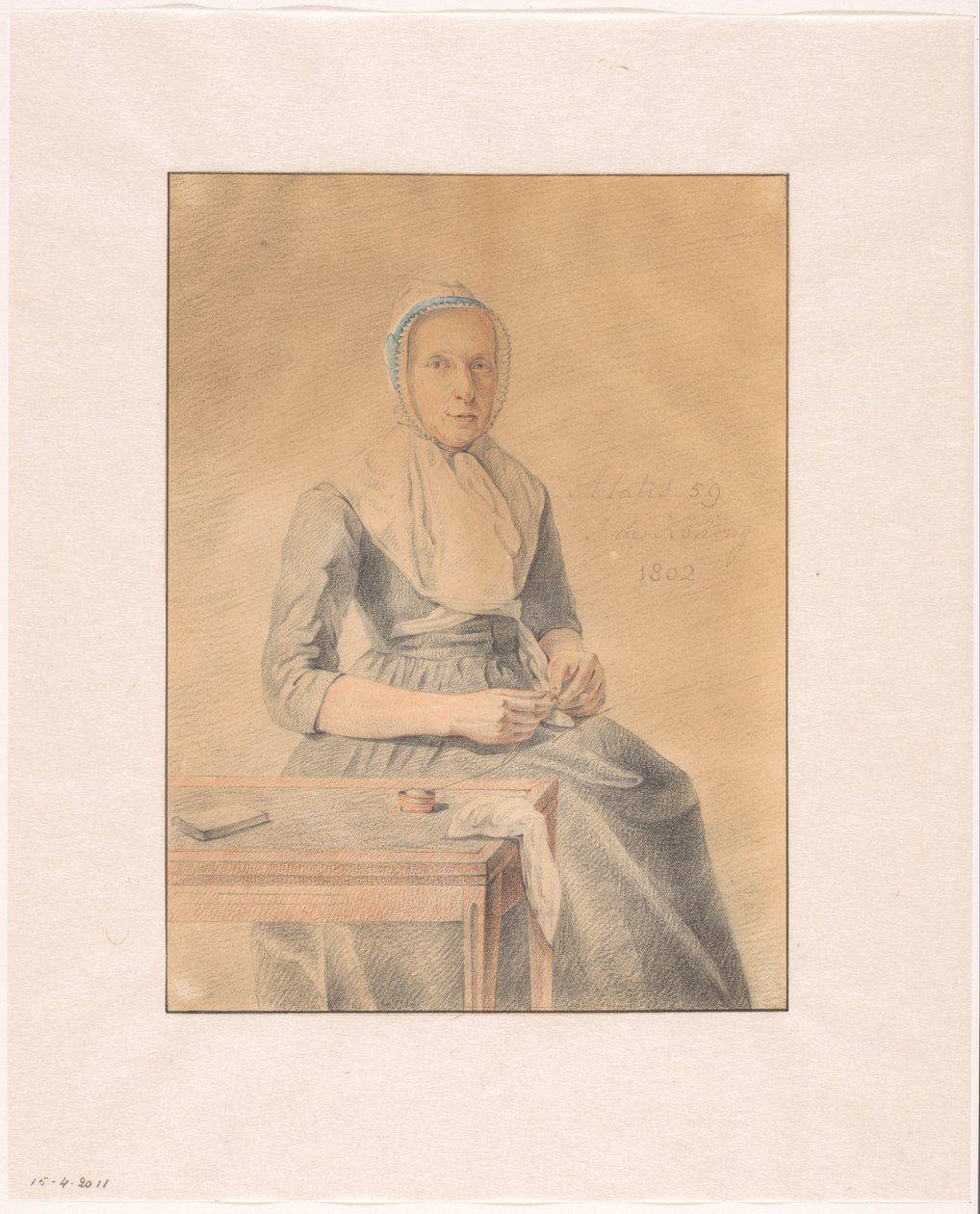 Portrett av Catherine van Eck av Johannes de Koning (signed by artist)