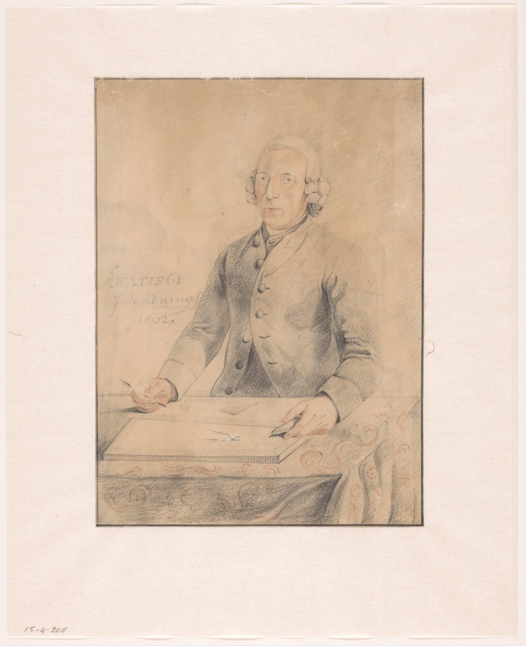 Portrett av Pieter Pickée av Johannes de Koning (signed by artist)