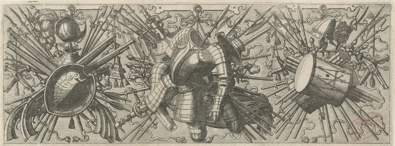 Pommes frites med dobbel trommel Panoplia sev armamentarium... (serietittel) av Johannes of Lucas van Doetechum