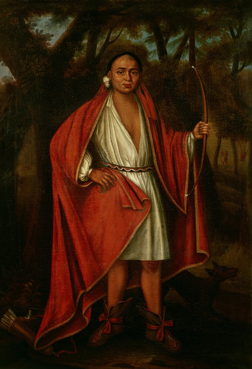 No Nee Yeath Tan no Ton, King of the Generath, 1710 av Johannes or Jan Verelst