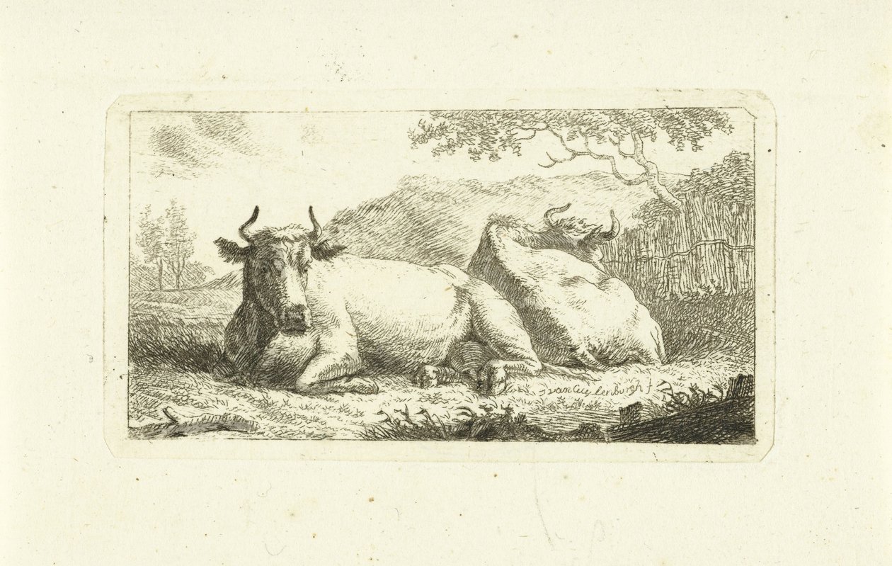 To liggende kyr av Johannes van Cuylenburgh