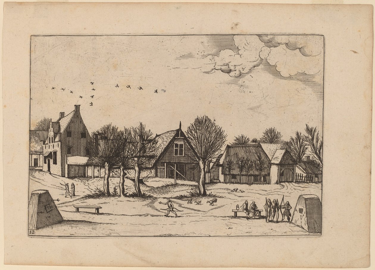 Landsbyen av Johannes van Doetechum, the Elder and Lucas