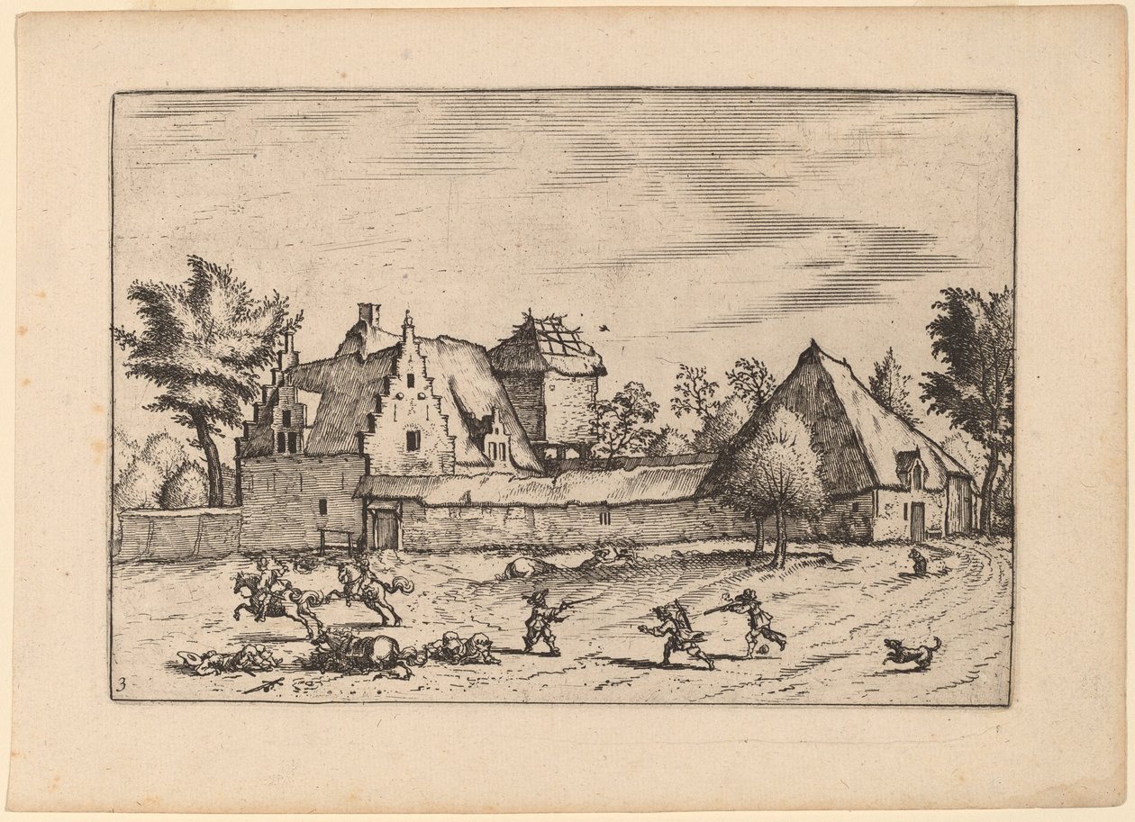 Gårder i en domstol av Johannes van Doetechum, the Elder and Lucas