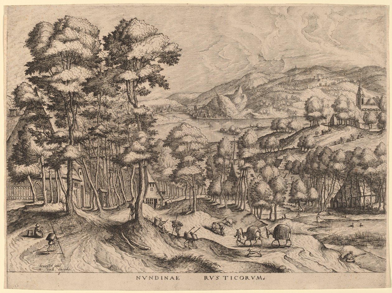 Rustikk marked av Johannes van Doetechum the Elder and Lucas
