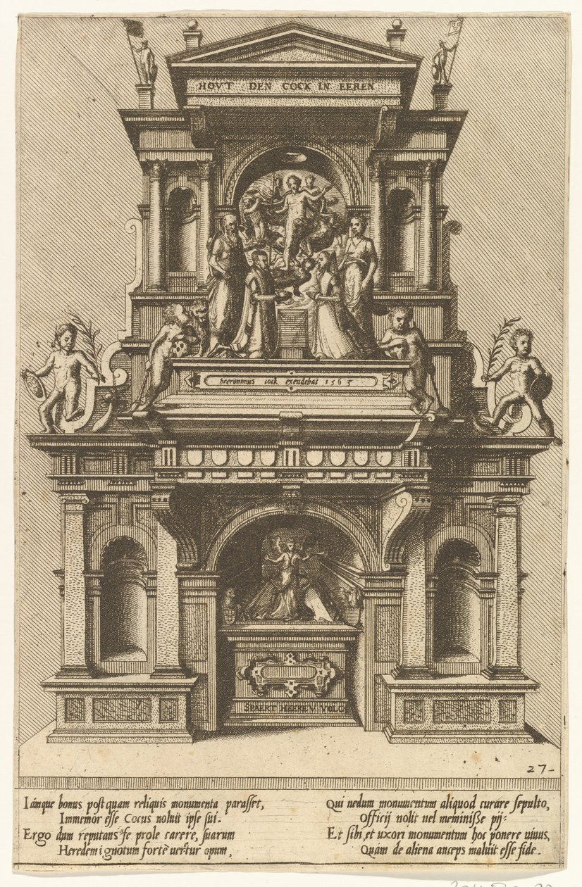 Cœnotaphiorum 27, 1563. Skapere: Johannes van Doetecum I, Lucas van Doetecum. av Johannes and Lucas van Doetecum