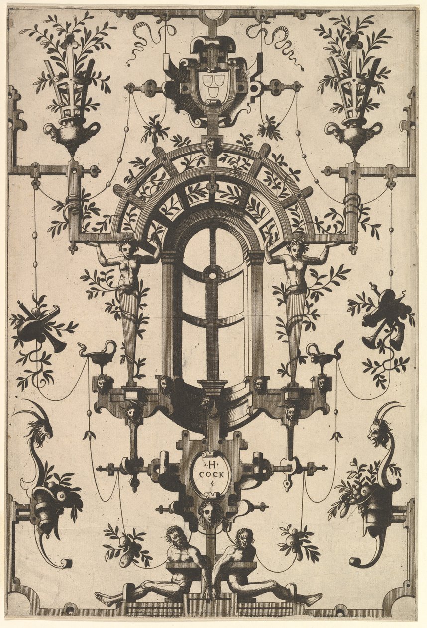 Moderne grotesk med stropper, 1554. av Johannes van Doetecum I