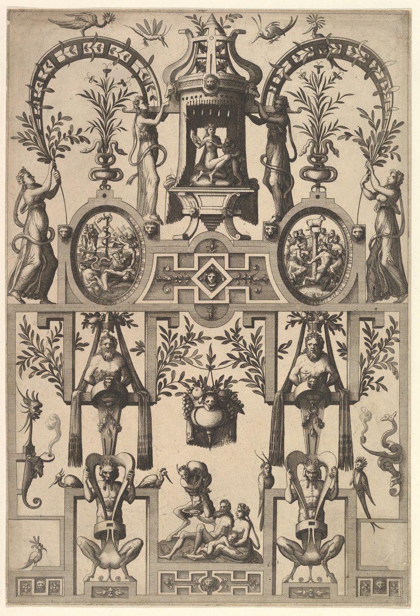 Moderne grotesk med stropper, 1557. av Johannes van Doetecum I