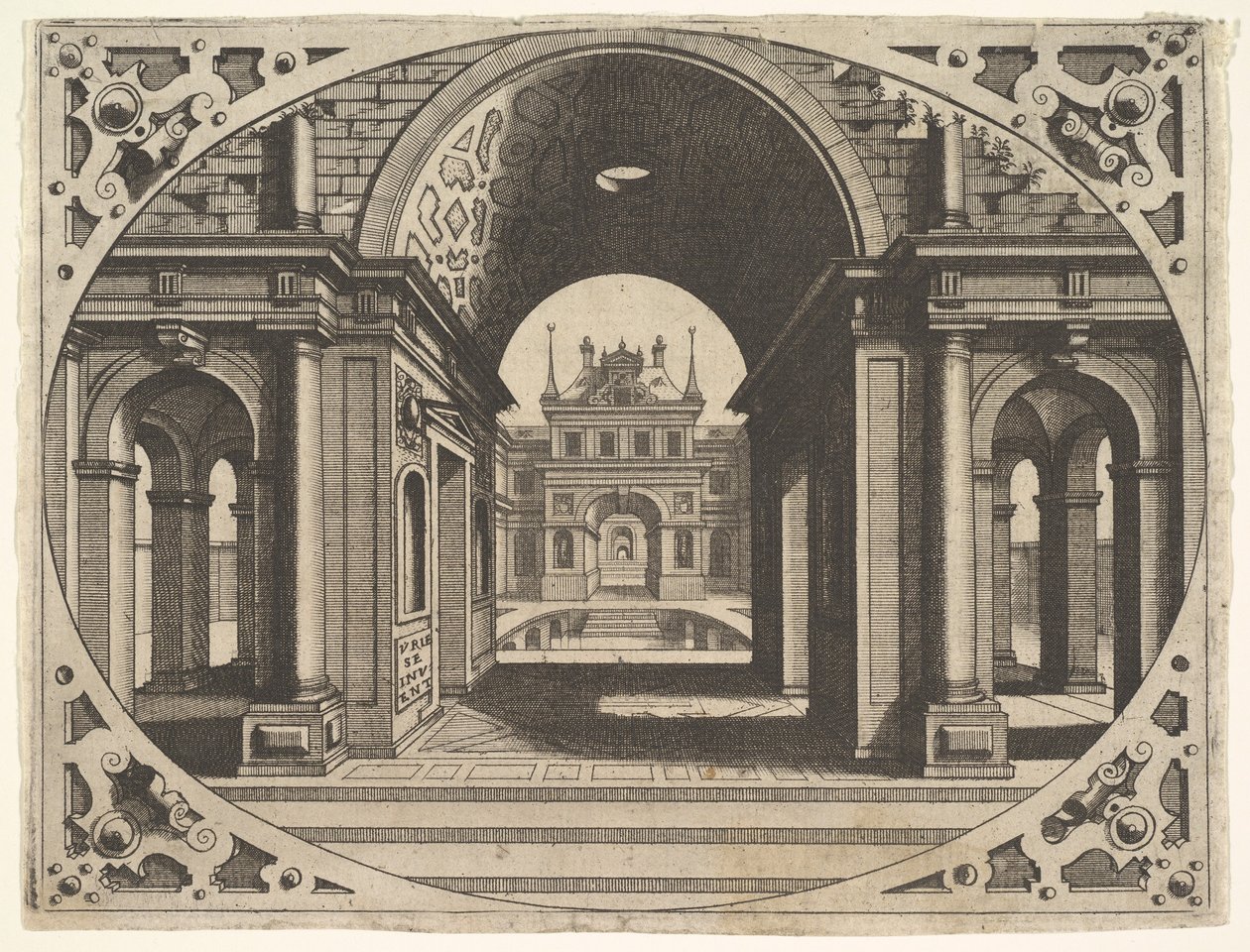 Plate fra Varie Architecture, ca. 1560. av Johannes van Doetecum I