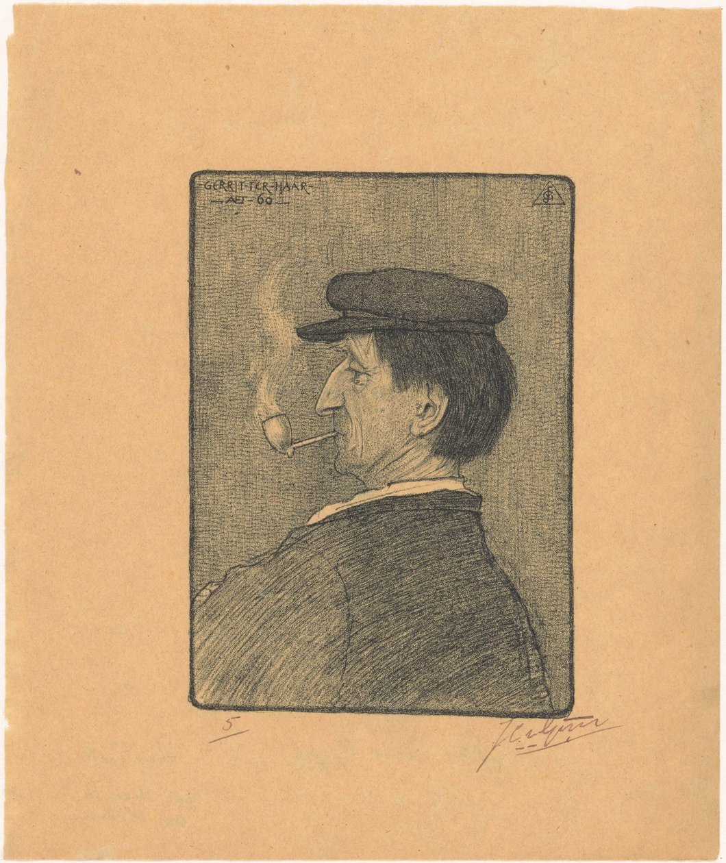 Portrett av Gerrit ter Haar av Johannes van Gijn (signed by artist)
