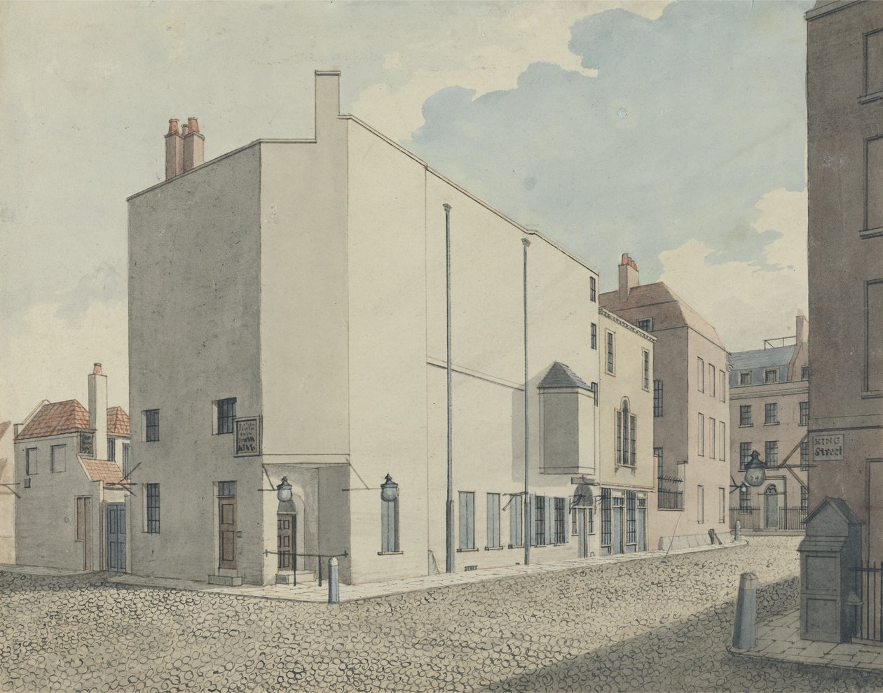 Design for Argyll Concert Rooms, Regent Street, London, ca. 1819-20 (wc over grafitt på papir) av John Nash