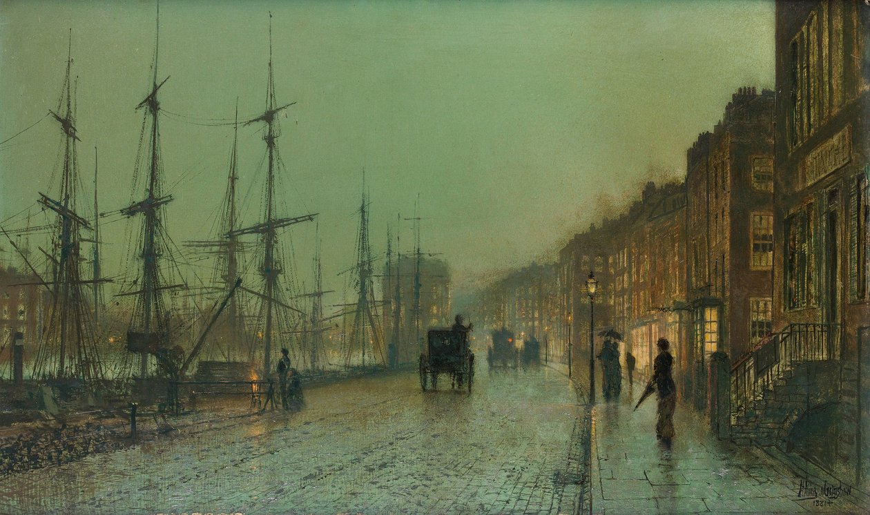 Glasgow Dock av John Atkinson Grimshaw