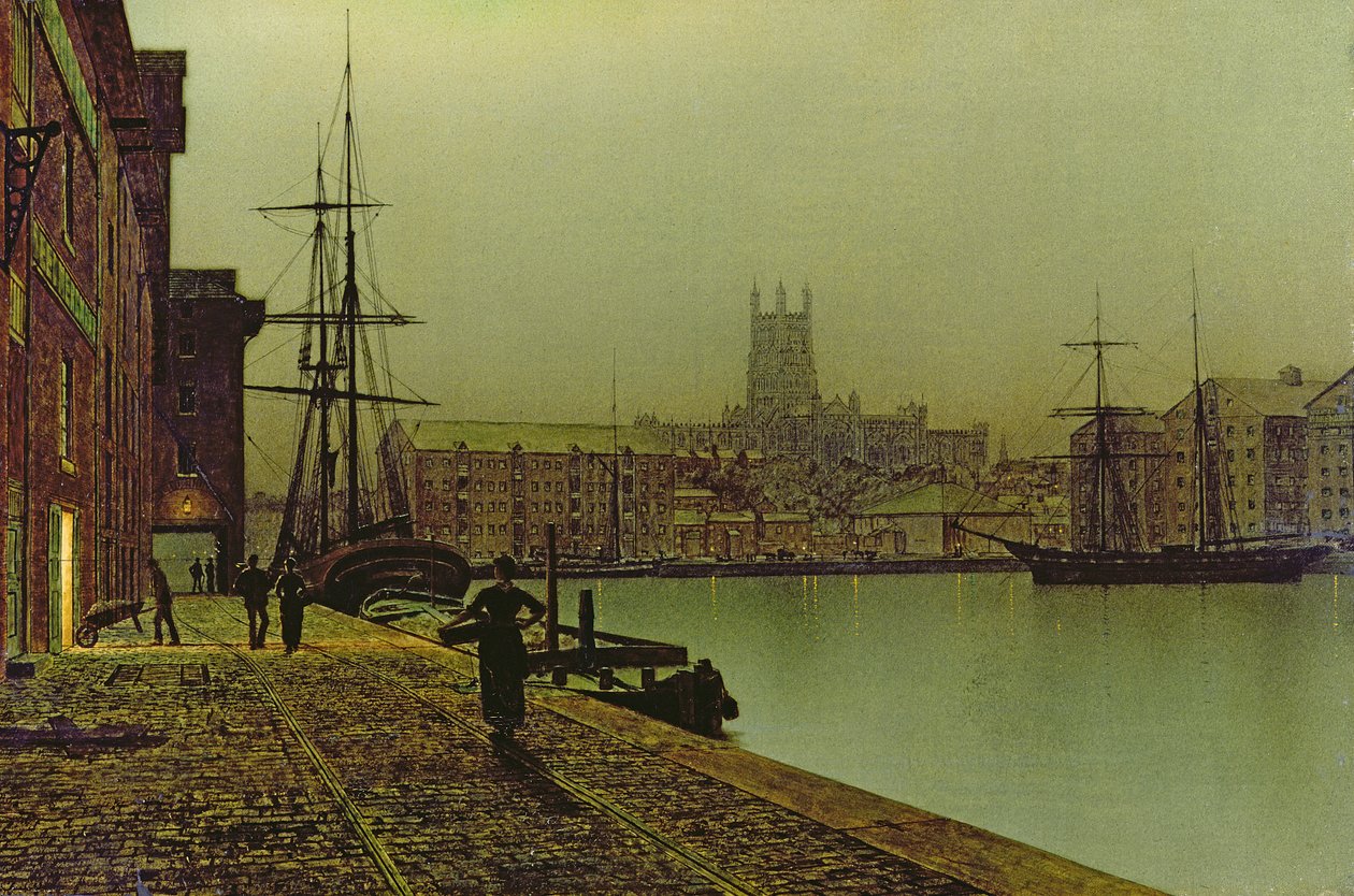 Gloucester Docks, ca. 1880 av John Atkinson Grimshaw