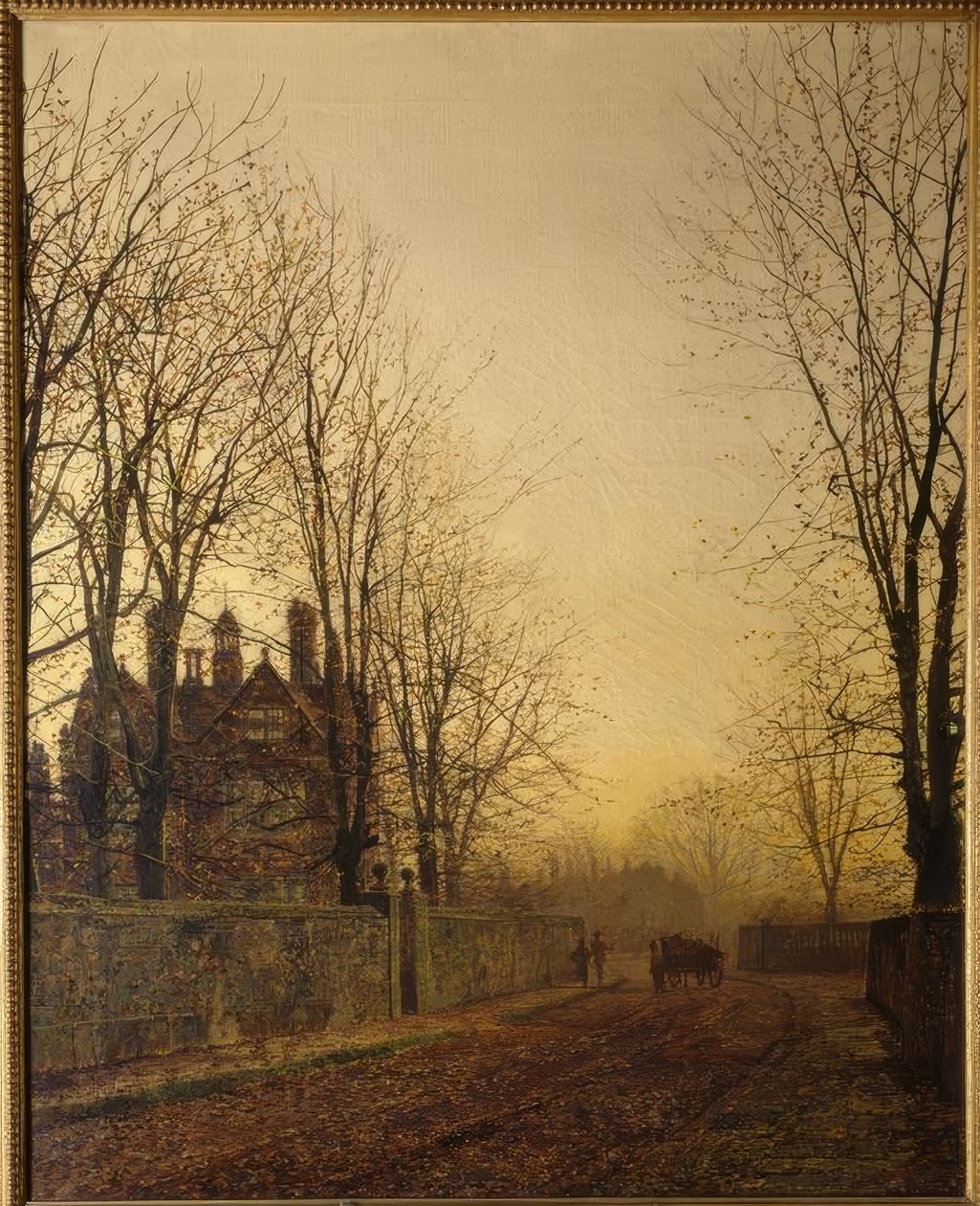 J.A. Grimshaw, The Last Load / maleri, 1886 av John Atkinson Grimshaw