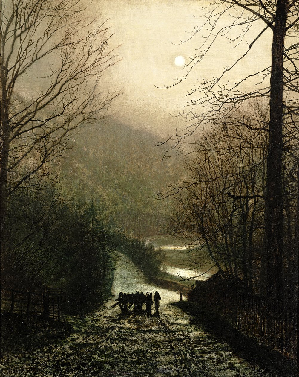 Tømmervognen av John Atkinson Grimshaw