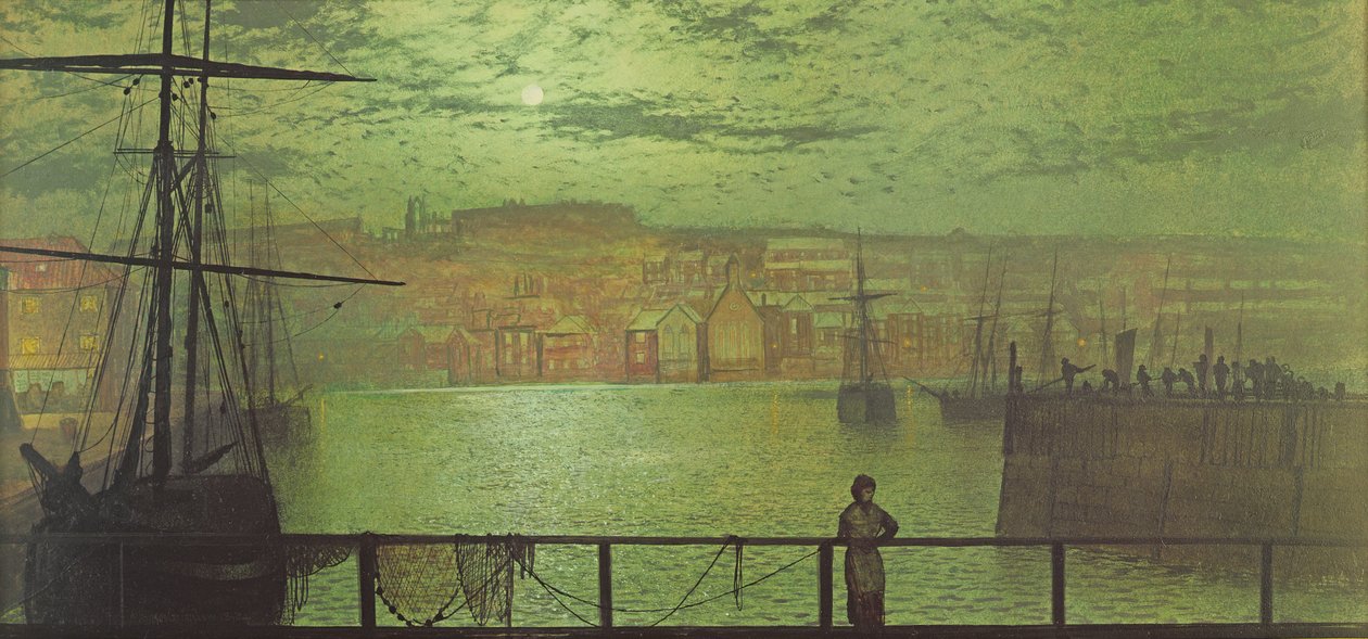 Whitby fra Station Quay, 1878 av John Atkinson Grimshaw
