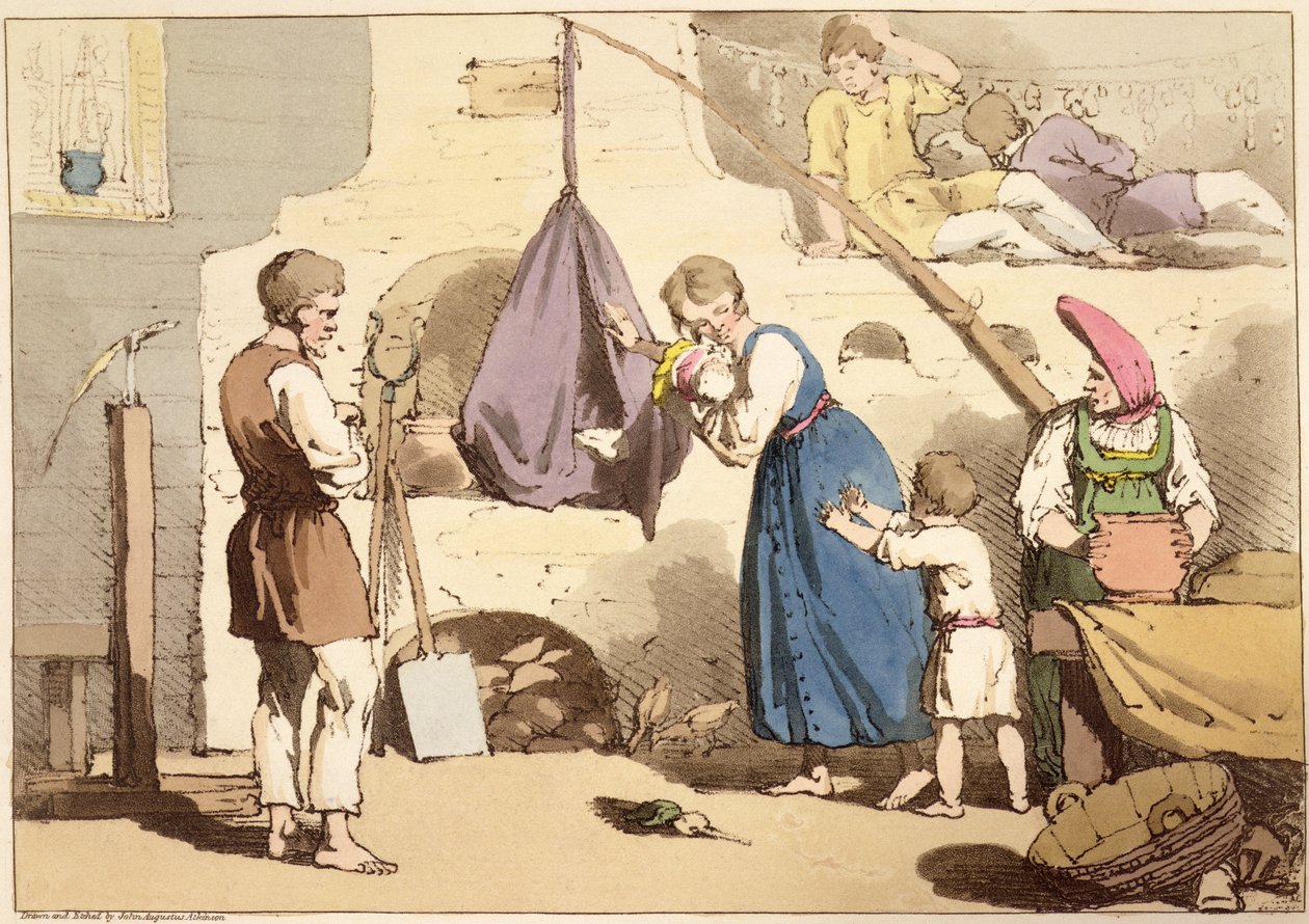 Isba, etset av kunstneren, utgitt 1803 av John Augustus Atkinson