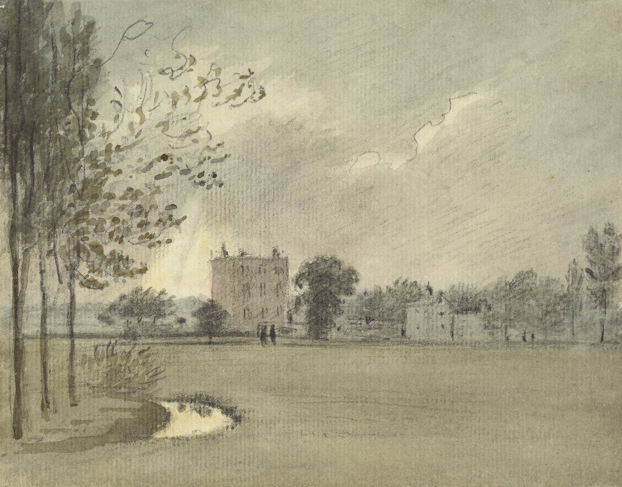 Christ Church Meadows, 6. mai 1788 (akvarell over grafitt, på papir) av John Baptist Malchair
