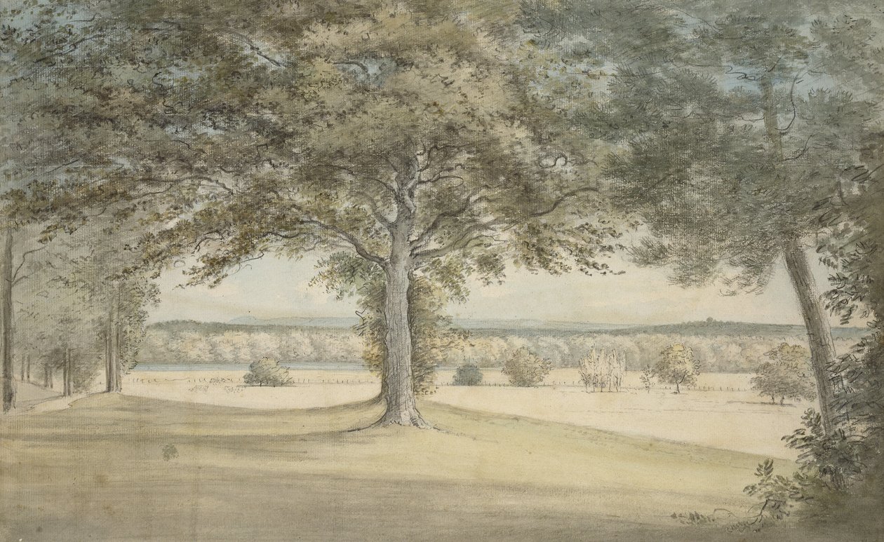 Kirtlington Park, 9. oktober 1783 (akvarell over grafitt, på papir) av John Baptist Malchair