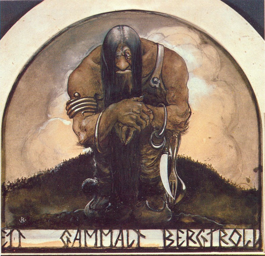 Et gammelt fjelltroll av John Bauer