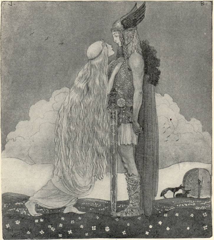 Freyja og Svipdag av John Bauer