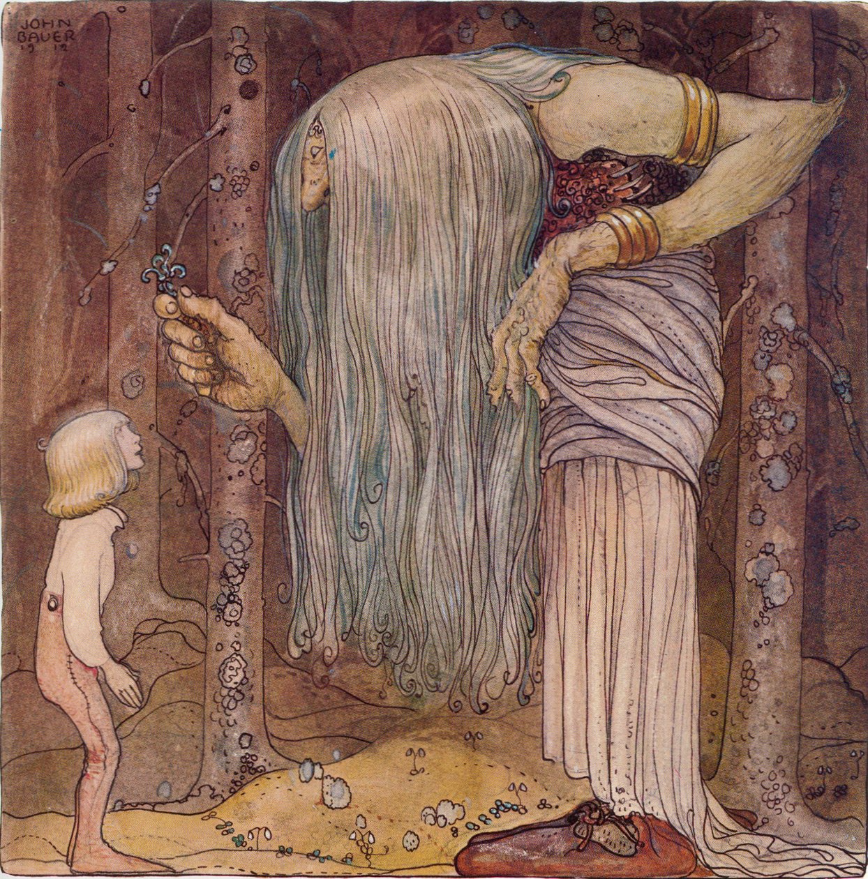 Her er et stykke av et trollurt som ingen andre enn meg kan finne av John Bauer