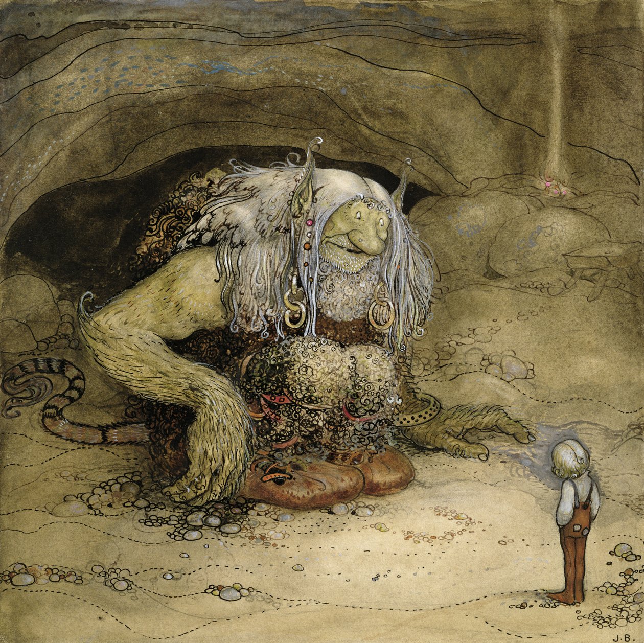 Trollet og gutten av John Bauer
