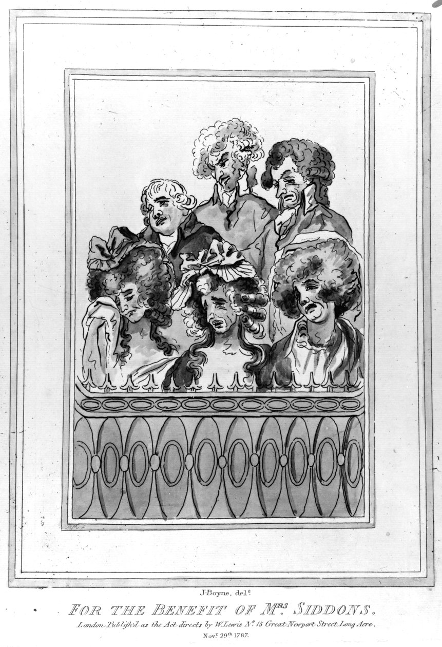 Til fordel for fru Siddons, 1787 av John Boyne