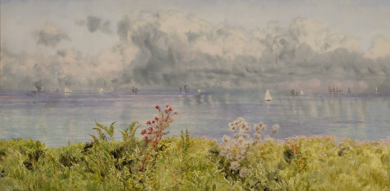 Bristol-kanalen fra den walisiske kysten, 1895 av John Brett