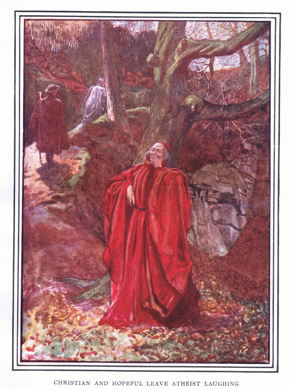 Kristne og håpefulle lar Atheist le av John Byam Liston Shaw
