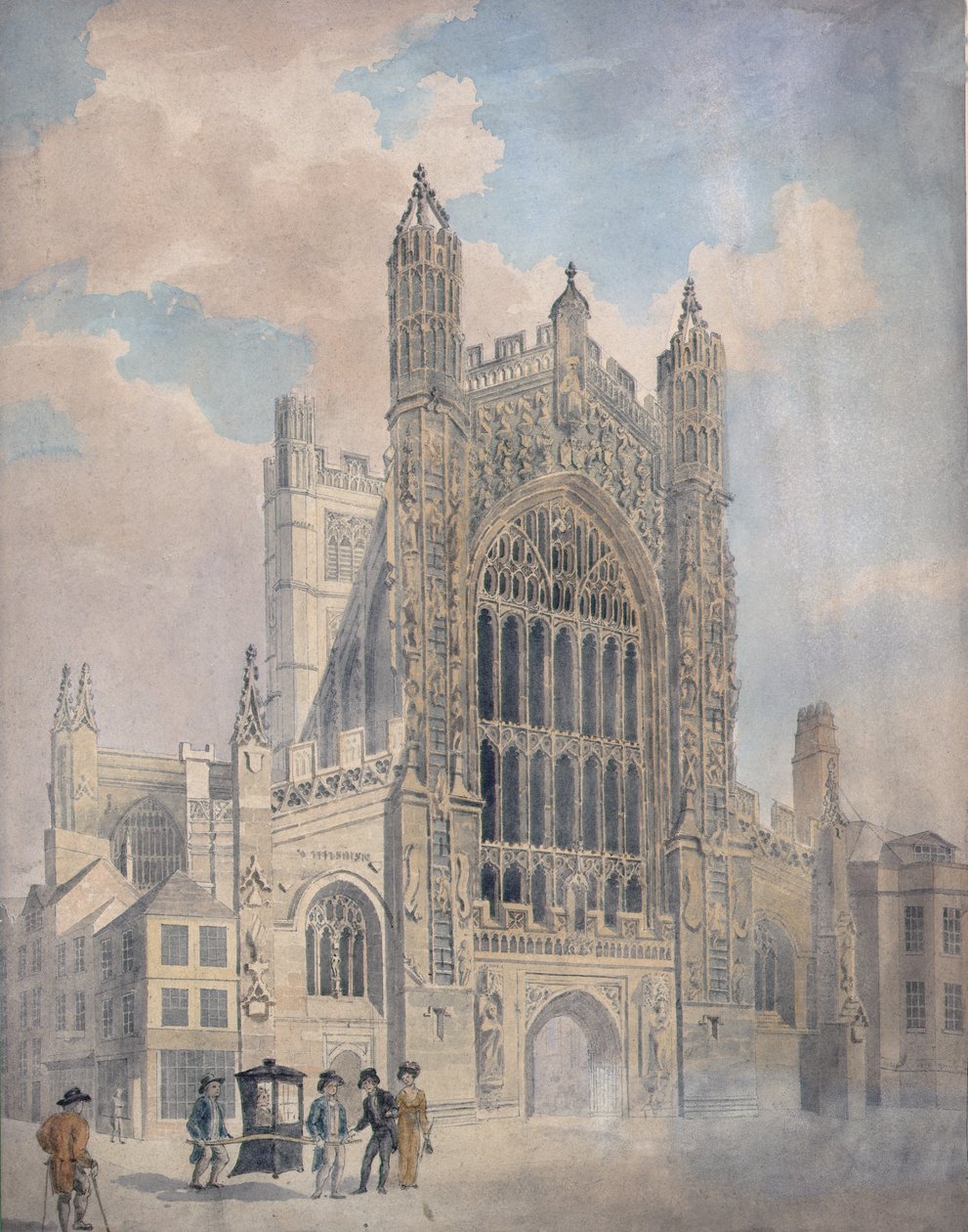 Bath Abbey av John Claude Nattes