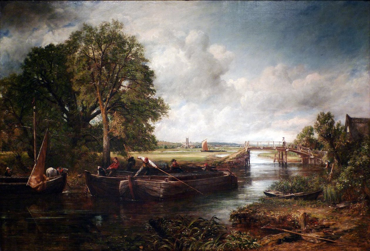 Utsikt på Stour nær Dedham av John Constable