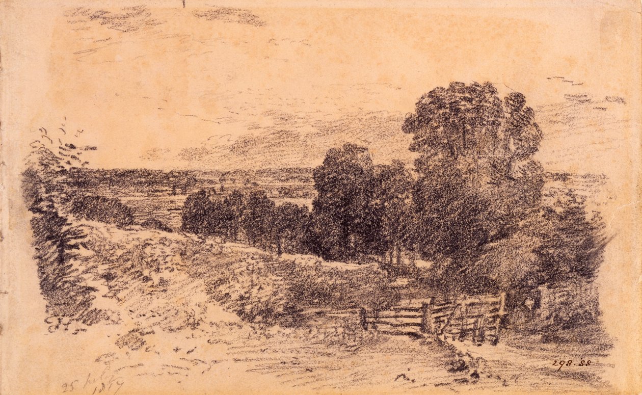 Et kjørefelt nær Østre Bergholt av John Constable