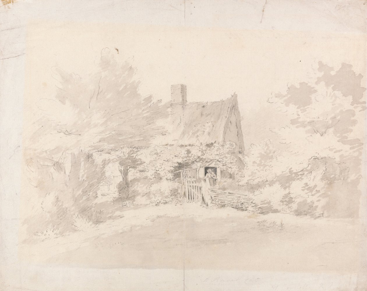 Hytte blant trær av John Constable