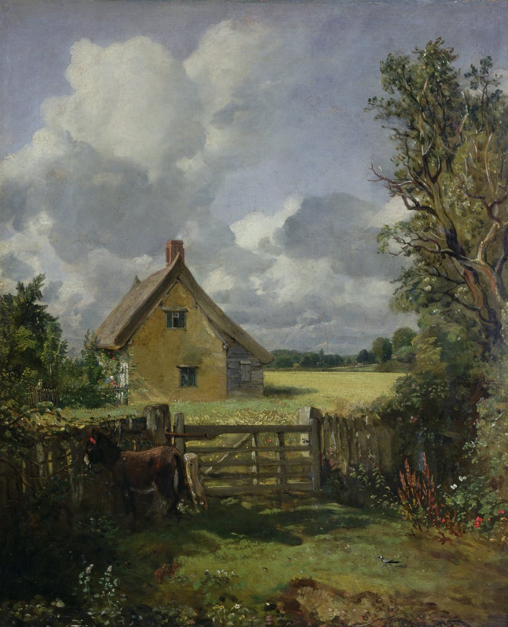 Hytte i en kornåker, 1833 av John Constable