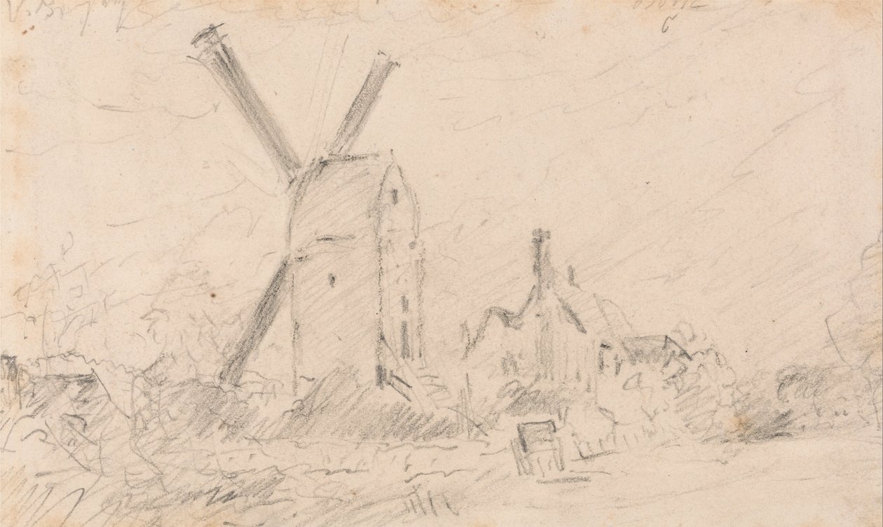 Landskap med vindmølle av John Constable