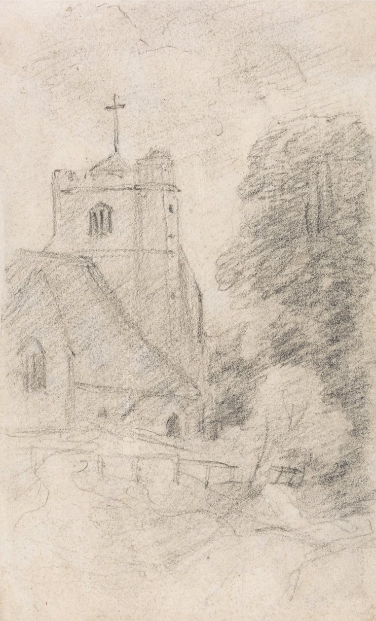 Leatherhead Church, i nærheten av Epsom, fra nordøst av John Constable
