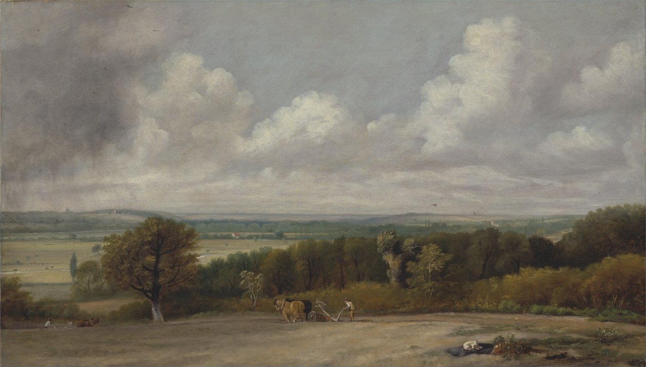 Pløye scene i Suffolk av John Constable