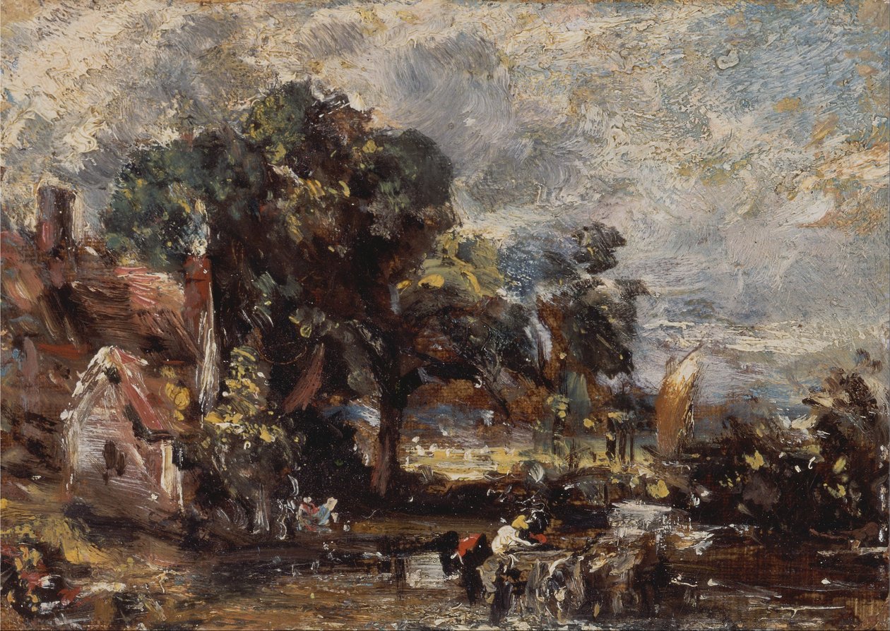 Skisse for The Haywain av John Constable