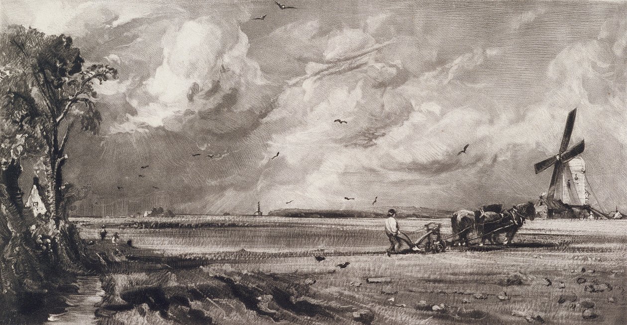 Spring, gravert av David Lucas (1802-81) ca. 1829-30 (mezzotint) av John Constable