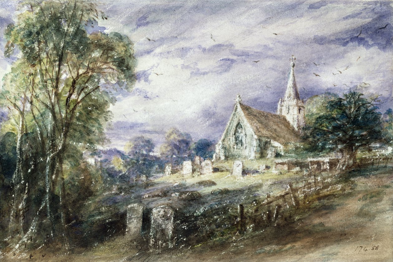 Stoke Poges kirke av John Constable