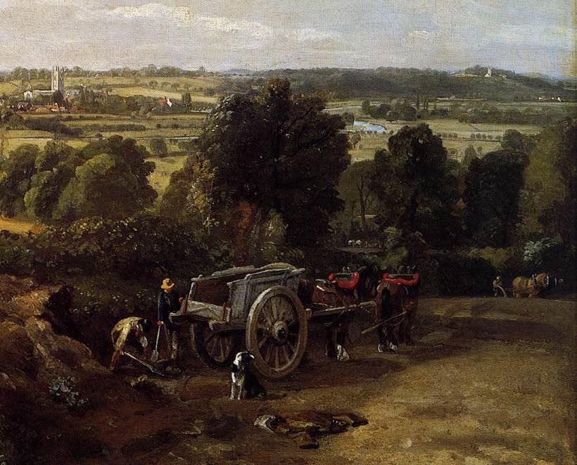 Stour-dalen med Church of Dedham (detalj) av John Constable