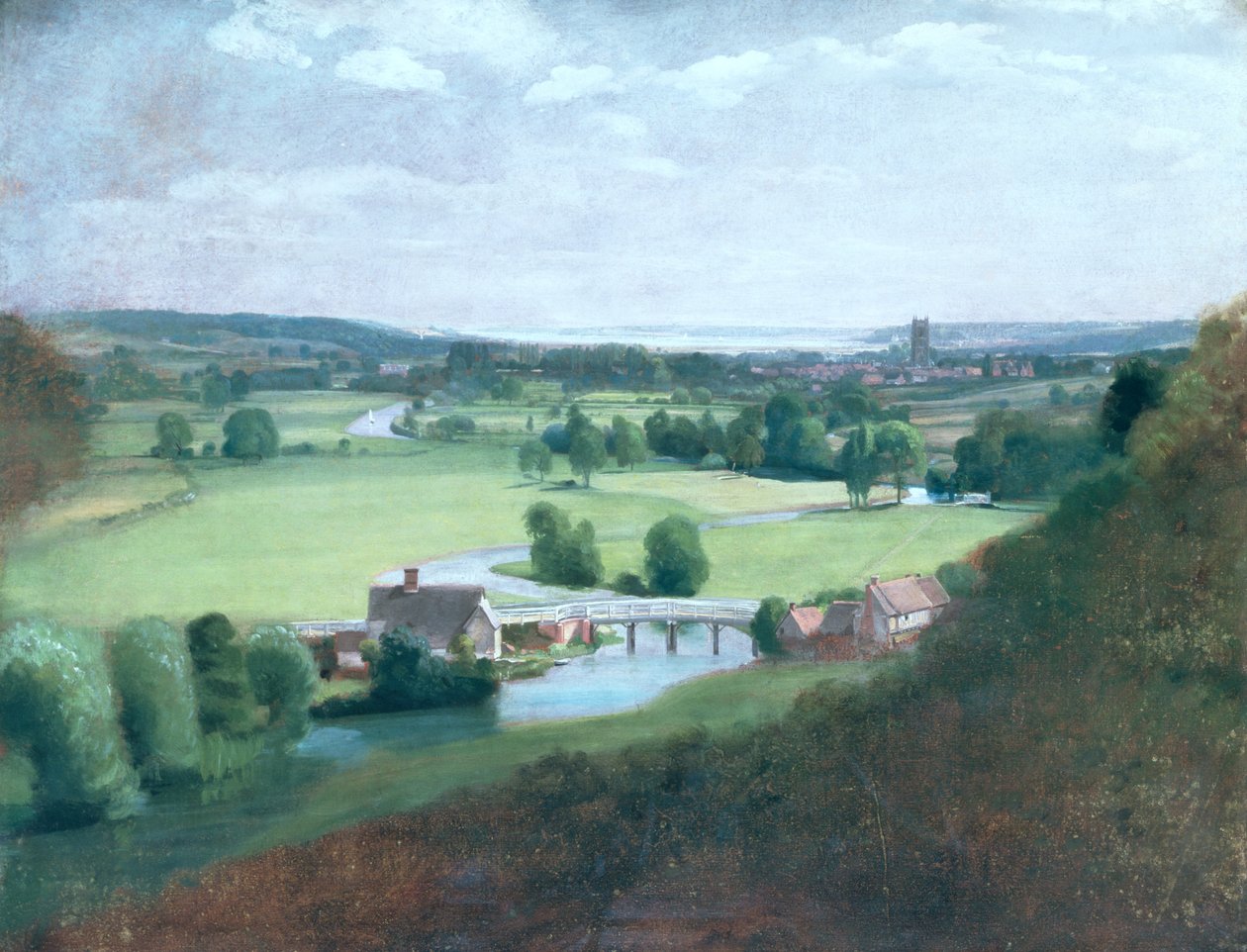 The Valley of the Stour med Dedham i det fjerne, 1836-37 av John Constable