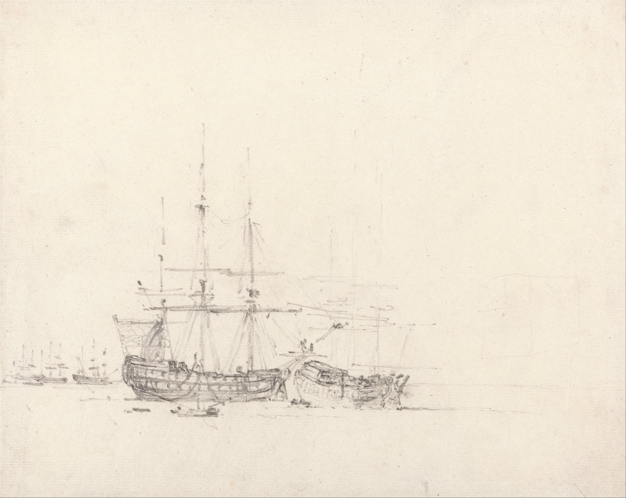 To skip på anker av John Constable