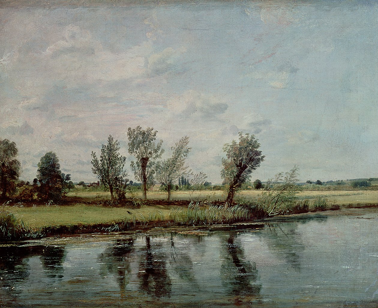 Water Meadows nær Salisbury, ca. 1820 av John Constable