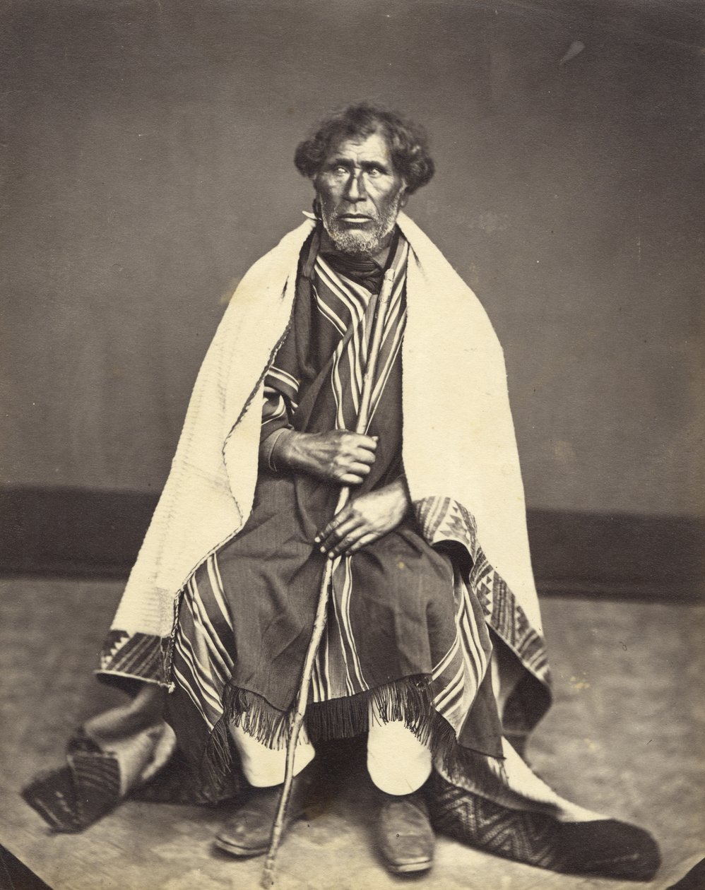 King of Tairoa, ca. 1860 (albumtrykk) av John Nicol Crombie