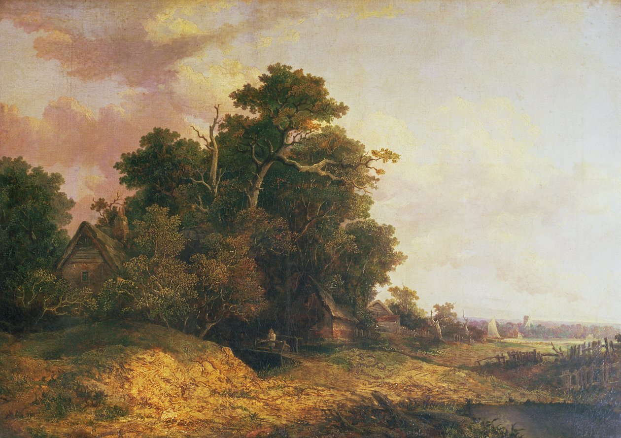 Landskapsscene i Norfolk av John Crome