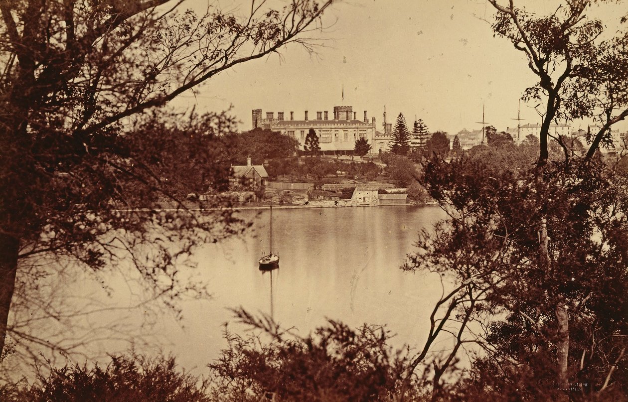 Government House, fra Lady Macquaries Chair, Sydney Fotografisk utsikt over Sydney og omgivelsene ... av John Degotardi